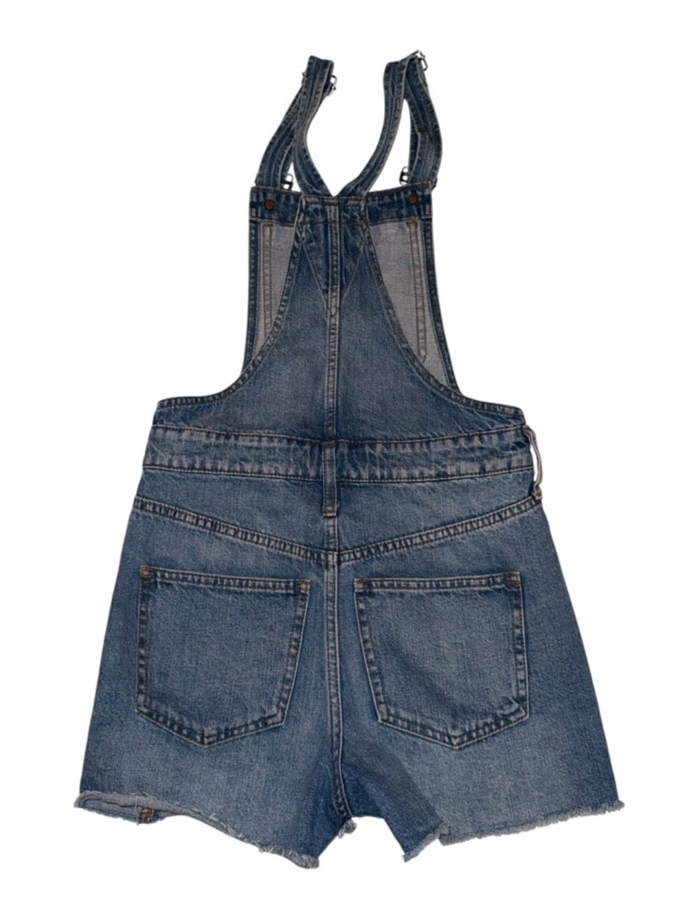 Madewell Adirondack Denim Short Overalls XXS Blue Size Orig $118 - Picture 4 of 7